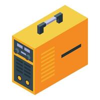Isometric illustration of a portable generator vector