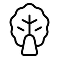 Minimalist black and white icon depicting a stylized tree vector