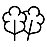 Minimalist illustration of two trees vector