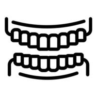 dental tirantes icono ilustración vector