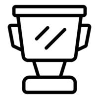 Outline icon of trophy cup vector