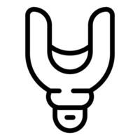 Flat line art icon of a sling vector