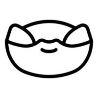 Minimalistic cat face line drawing vector