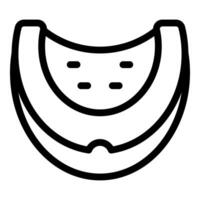 Flat design icon of watermelon slice vector