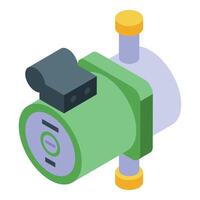 illustration of a colorful isometric electric motor icon on a white background vector