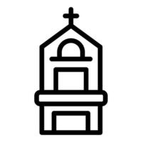 Iconic church line art illustration vector