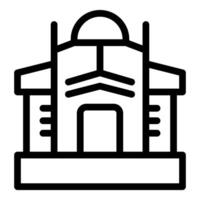 Modern line icon of courthouse building vector