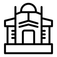 Modern line icon of courthouse building vector