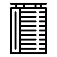 Black line icon of a highrise building, showcasing a contemporary skyscraper design vector