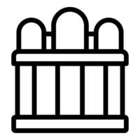 Black and white balcony railing icon vector