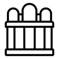 Black and white balcony railing icon vector