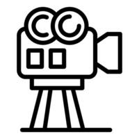 Clásico película cámara línea icono vector