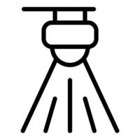 Simplified tripod line art icon vector