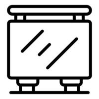 Whiteboard with markers line icon vector