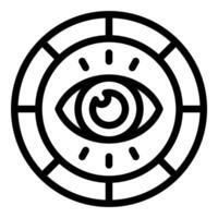 Abstract eye symbol line art vector