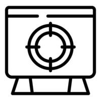 illustration of computer screen with target icon vector