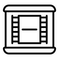 Black and white icon of a subway train carriage suitable for digital and print vector