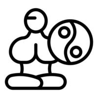 yin yang equilibrar zen icono vector