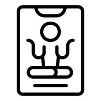 Black and white icon illustration of a person in lotus pose for yoga and meditation themes vector