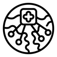 Digital health and technology icon vector