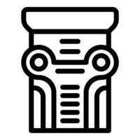 Black outline of a classic architectural column vector