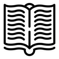 Open book line icon illustration vector