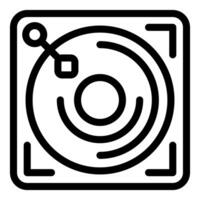 Vinyl record player line icon illustration vector