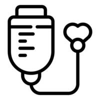 Intravenous drip icon with heart concept vector