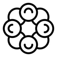 Black and white illustration of a symmetrical floralinspired geometric pattern vector