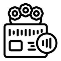 Black and white line art of a retro camera with flash and details vector