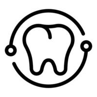dental salud icono con diente y estetoscopio vector