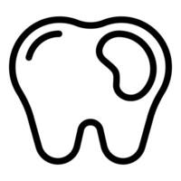 dental salud concepto, sencillo diente icono vector