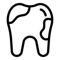 dental salud línea icono ilustración vector