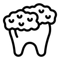 Cartoon tooth with cavities illustration vector