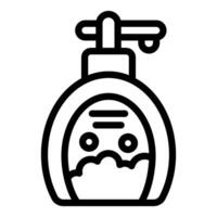 Hand soap dispenser with cute smiley design vector
