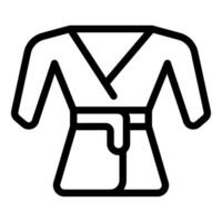 Line art of traditional martial arts gi vector