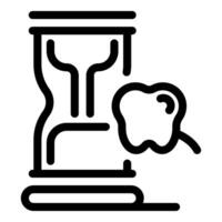 Simple black and white line icon illustrating a coffee break with a mug and snack vector