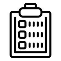 Black and white clipboard icon illustration vector