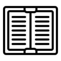 Open book line icon illustration vector