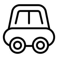 Minimalist black and white toy car icon vector