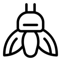 Stylized line art of a robot bee vector