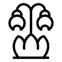 Simple black line art of a stylized lily, a symbol often linked with french royalty vector