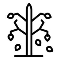 tecnología árbol icono con conexión nodos vector