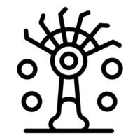 Abstract tree icon with circular foliage vector