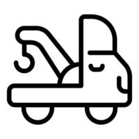 Line icon of delivery truck vector