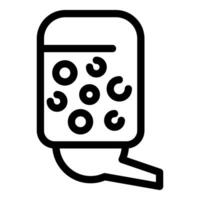 Flat design icon of blood sugar test device vector