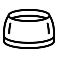 Line art illustration of a pet bowl vector