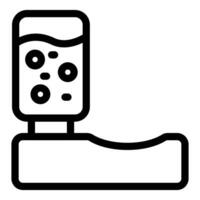 Laboratory test tube line icon vector