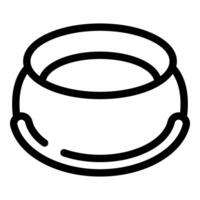 Simple, clean line drawing of a cauldron, perfect for icons or logos vector