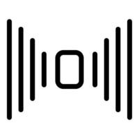 Black icon of a sound wave on white background vector